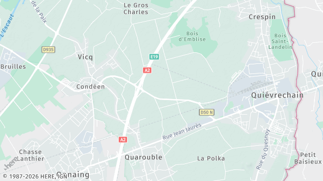 Carte de la zone d'intervention à Quarouble