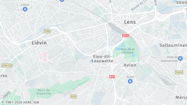 Carte de la zone d'intervention à Éleu-dit-Leauwette