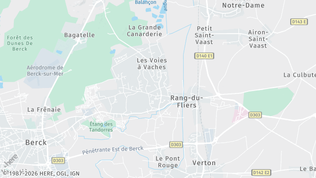 Carte de la zone d'intervention à Rang-du-Fliers