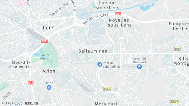 Carte de la zone d'intervention à Sallaumines