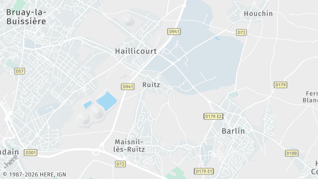 Carte de la zone d'intervention à Ruitz