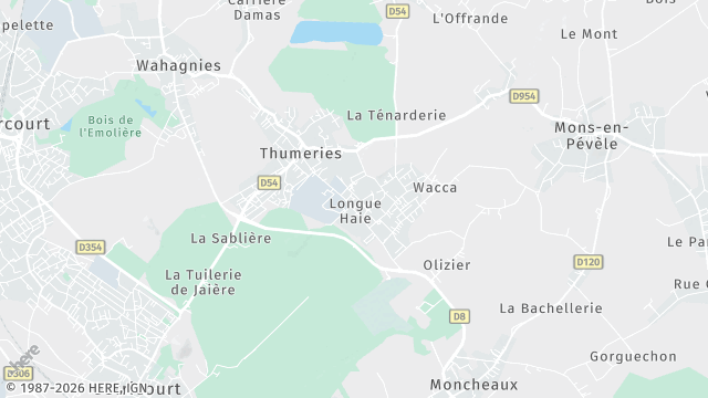 Carte de la zone d'intervention à Thumeries