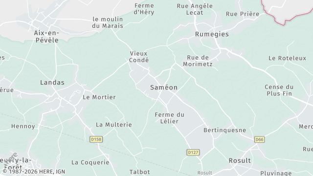 Carte de la zone d'intervention à Saméon