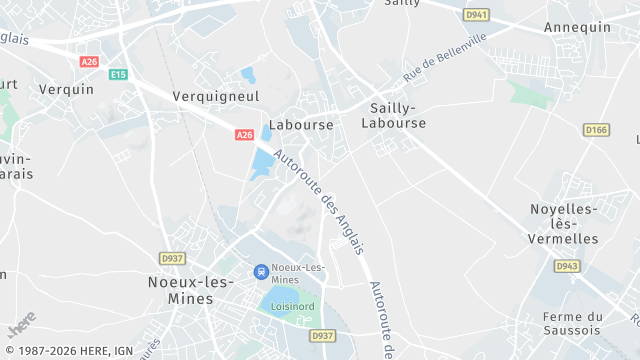 Carte de la zone d'intervention à Labourse