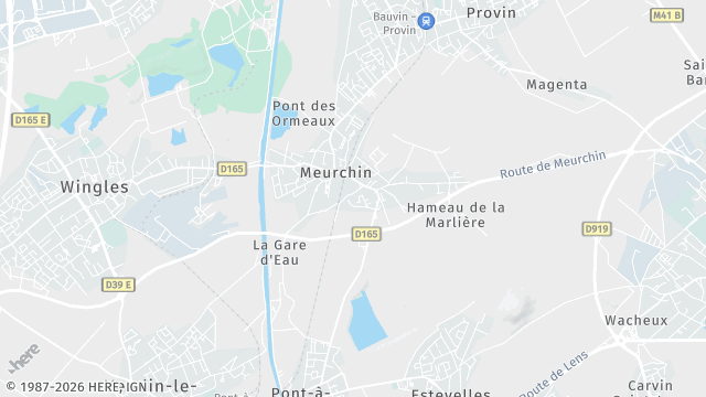 Carte de la zone d'intervention à Meurchin