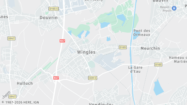 Carte de la zone d'intervention à Wingles