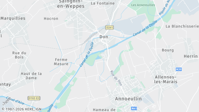 Carte de la zone d'intervention à Don