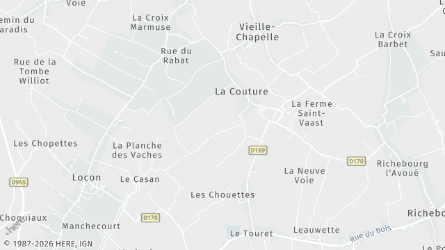 Carte de la zone d'intervention à La Couture