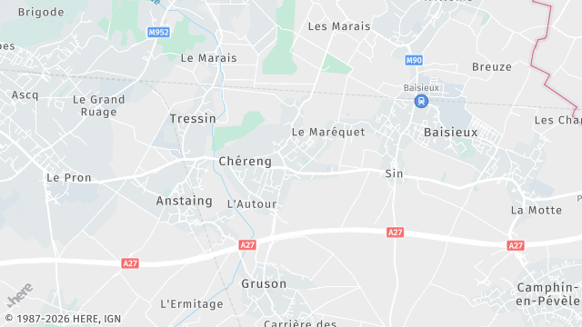 Carte de la zone d'intervention à Chéreng