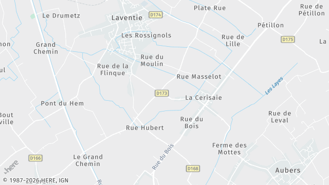 Carte de la zone d'intervention à Laventie