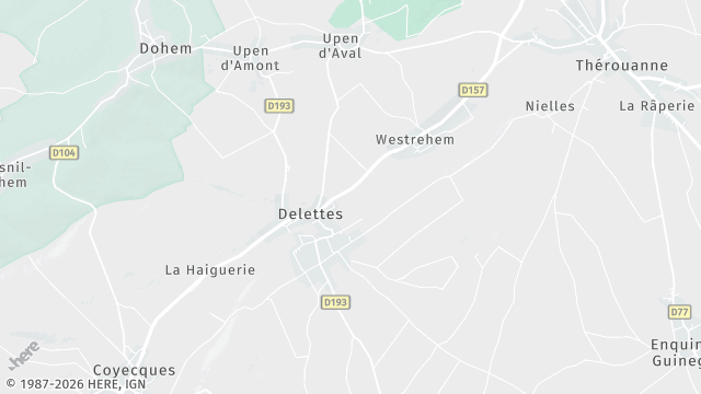 Carte de la zone d'intervention à Delettes