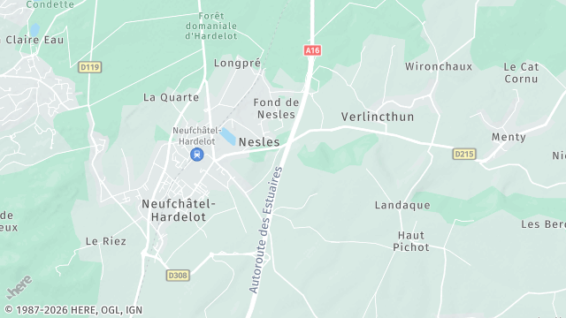 Carte de la zone d'intervention à Nesles