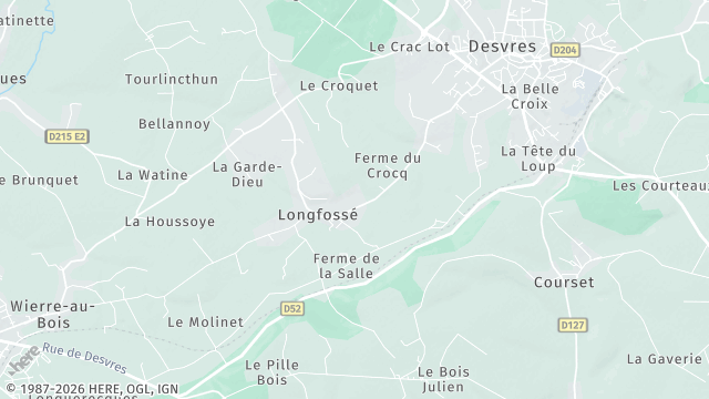 Carte de la zone d'intervention à Longfossé