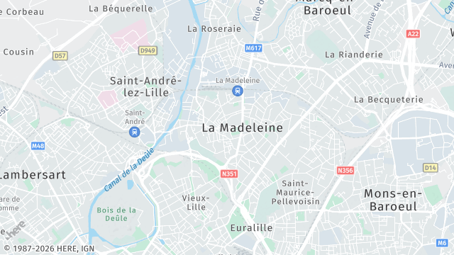 Carte de la zone d'intervention à La Madeleine