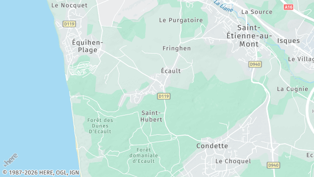 Carte de la zone d'intervention à Saint-Étienne-au-Mont
