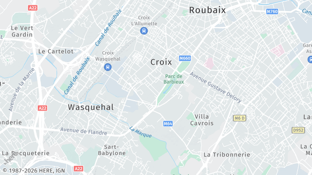 Carte de la zone d'intervention à Croix