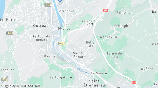 Carte de la zone d'intervention à Saint-Léonard