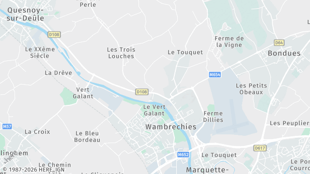 Carte de la zone d'intervention à Wambrechies