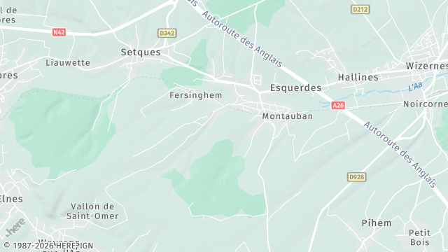 Carte de la zone d'intervention à Esquerdes