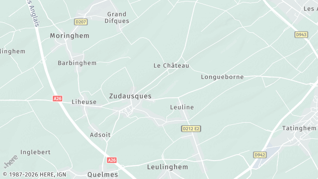 Carte de la zone d'intervention à Zudausques
