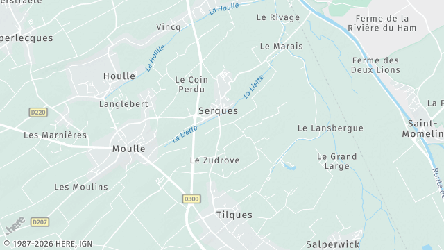 Carte de la zone d'intervention à Serques