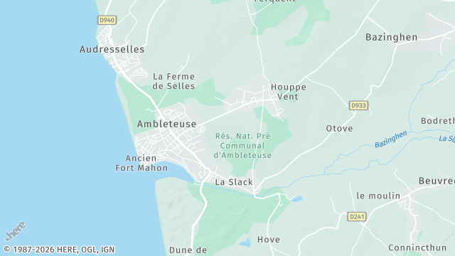 Carte de la zone d'intervention à Ambleteuse