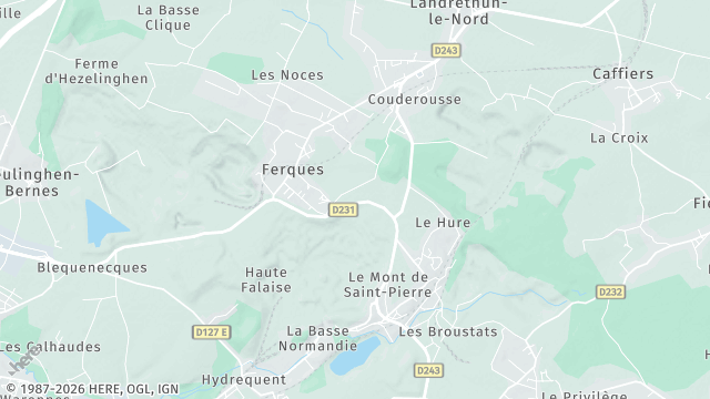 Carte de la zone d'intervention à Ferques