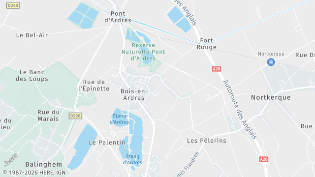 Carte de la zone d'intervention à Ardres