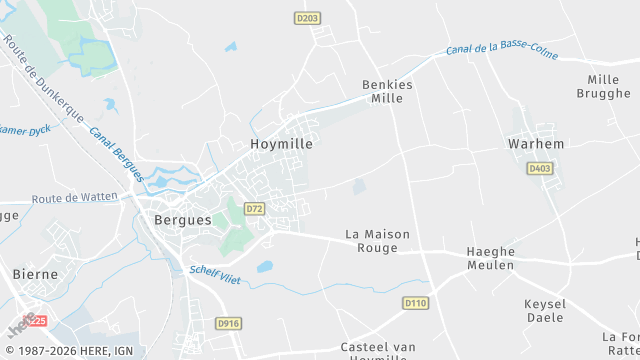 Carte de la zone d'intervention à Hoymille