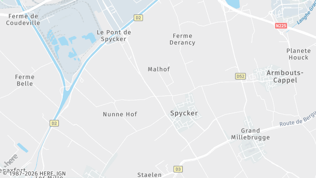 Carte de la zone d'intervention à Spycker