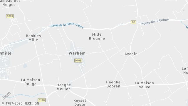 Carte de la zone d'intervention à Warhem