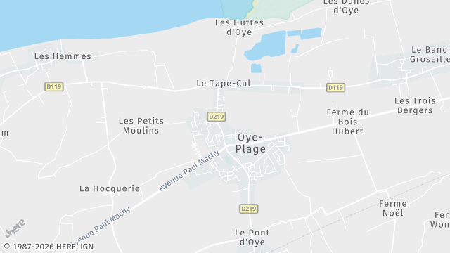 Carte de la zone d'intervention à Oye-Plage