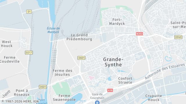 Carte de la zone d'intervention à Grande-Synthe