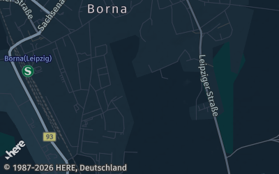 Heizung Map of Borna bei Leipzig