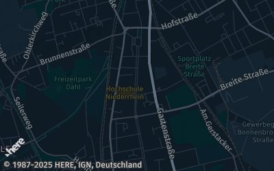 Heizung Map of Mönchengladbach