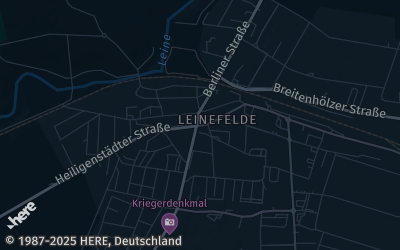 Heizung Map of Leinefelde-Worbis