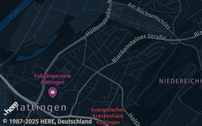Heizung Map of Hattingen an der Ruhr
