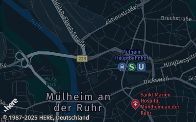 Heizung Map of Mülheim an der Ruhr