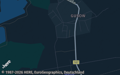 Heizung Map of Gusow-Platkow