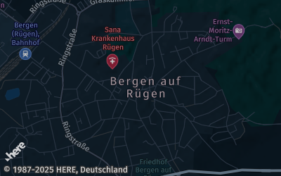 Heizung Map of Bergen auf Rügen
